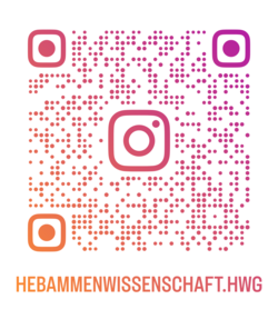 QR-Code "hebammenwissenschaft.hwg" auf Instagram