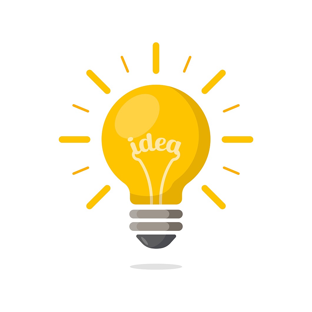Glühbirne als Symbol für eine neue Idee