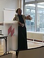 Prof. Dr. Beate Kremin-Buch bei ihrer Abschiedsvorlesung im Wintersemester 2019/2020 (Bild: FB I/ HWG LU).