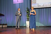 Durch den Abend führten Stefanie Zuehlsdorff-Hottel vom hochschulzugehörigen Weincampus Neustadt und Hochschulpräsident Prof. Dr. Peter Mudra.