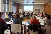 The participants of the Working Meeting of the ETAP network in the conference room of the university.